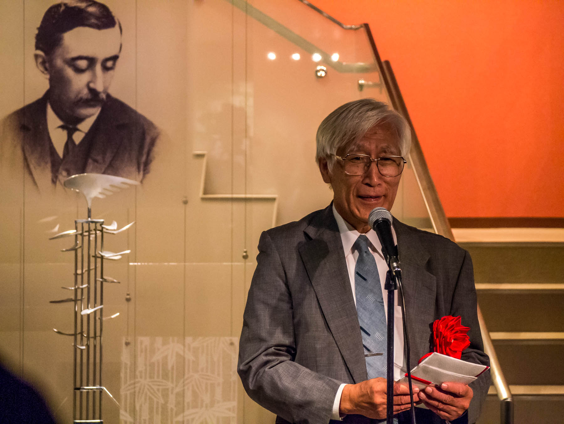 西川盛雄さん（熊本八雲会会長・小泉八雲熊本旧居保存会副会長）